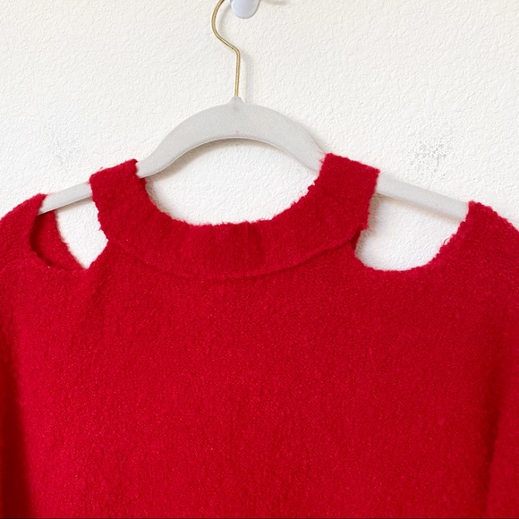 Anthropologie Red Crew Neck Sweater - Picture 9 of 11